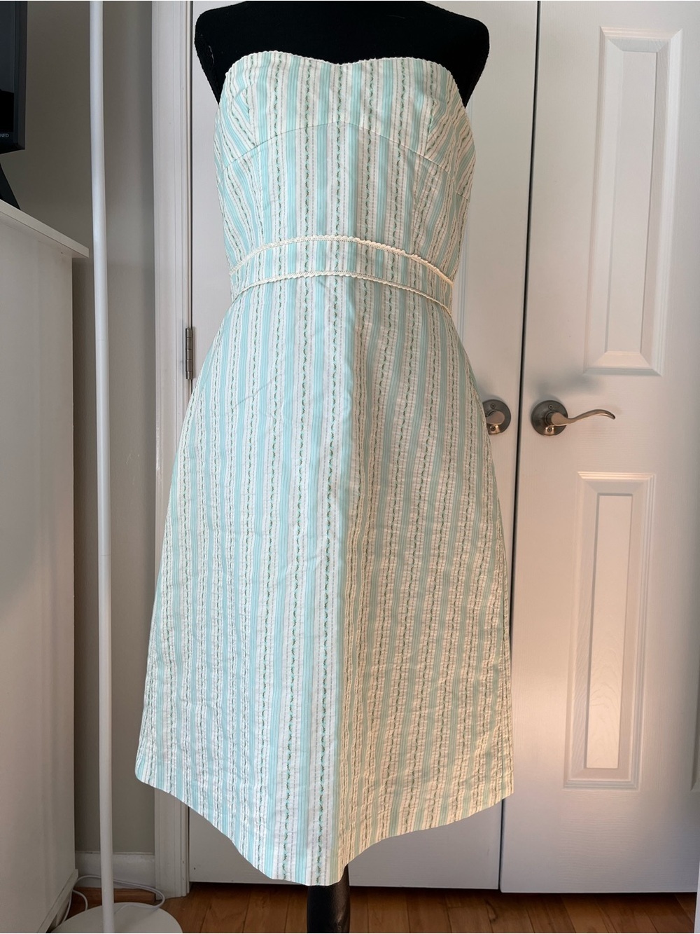 Tibi Stripe Strapless Dress Size 10